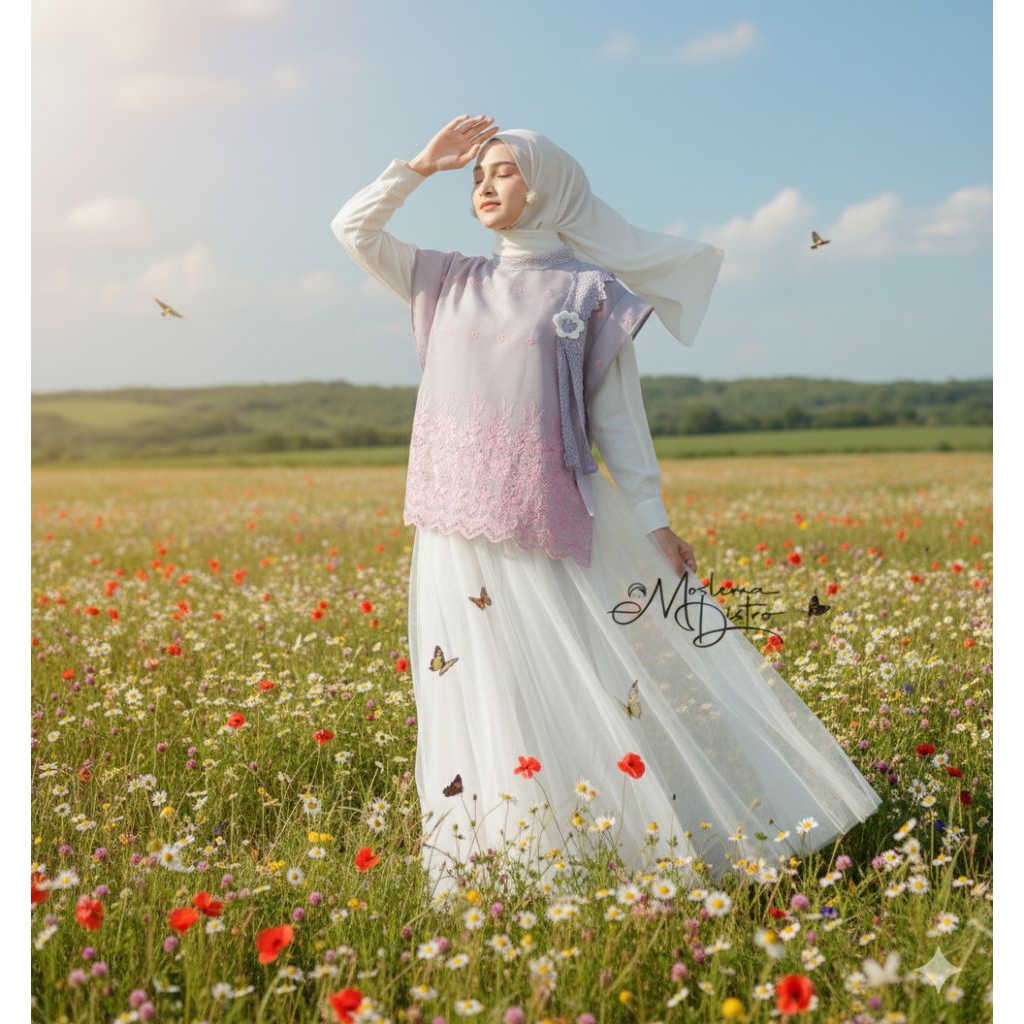 ROMPI  VEST OUTER WANITA MELAYU KATUN BORDIR UNIK LUCU