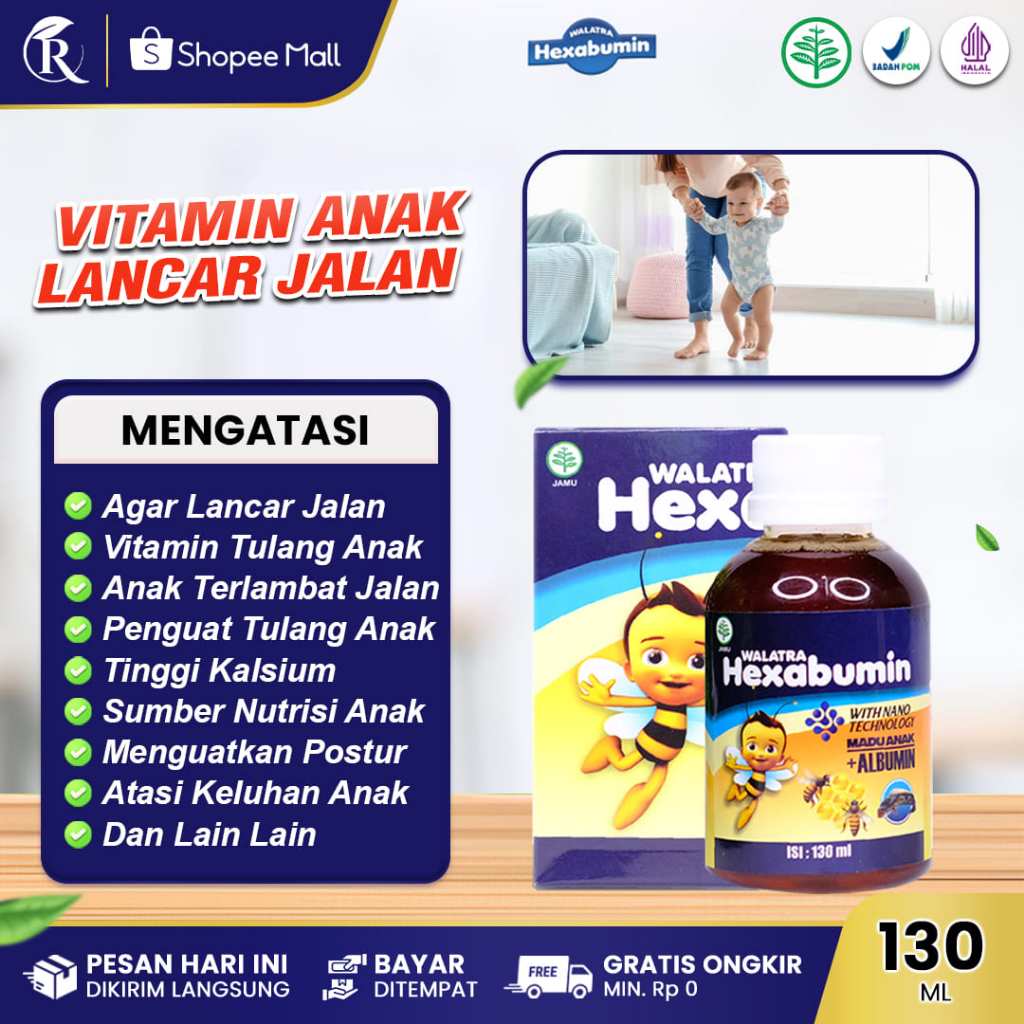 WALATRA HEXABUMIN Suplemen Penguat Tulang Anak Vitamin Untuk Tulang Anak Terlambat Jalan