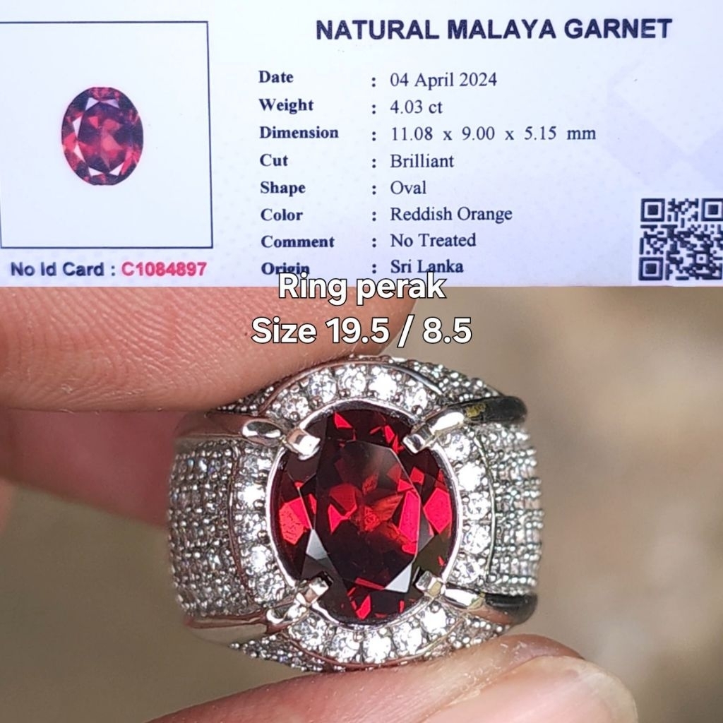 TOP QUALITY LUSTER Natural malaya garnet ceylon srilanka no treatment