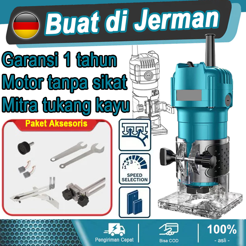 550W Wood Trimmer Mesin 220V Router Profil Kayu Router Kayu Mikayo Mesin Ukir Kayu Router Kayu makit