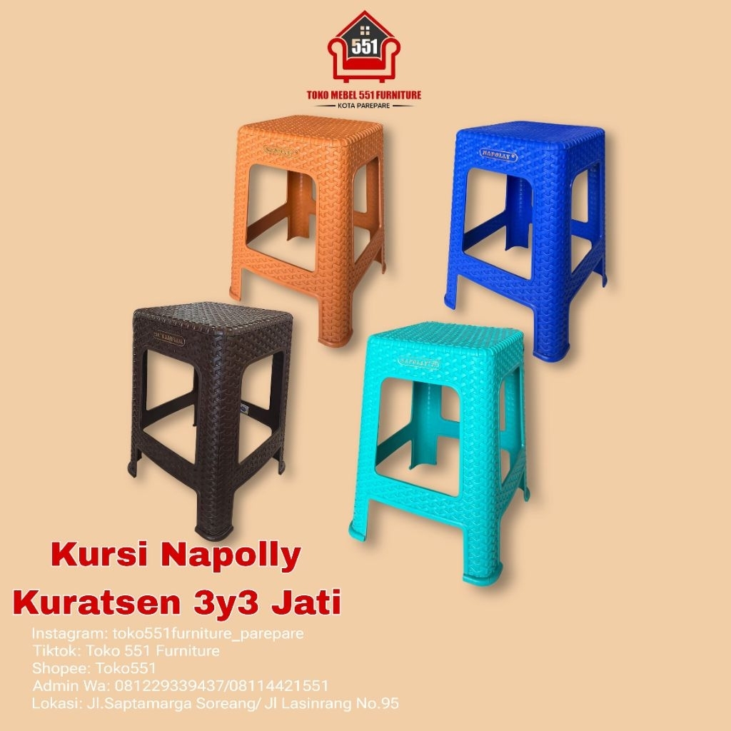 Kursi Plastik Napolly Kuratsen 3Y3