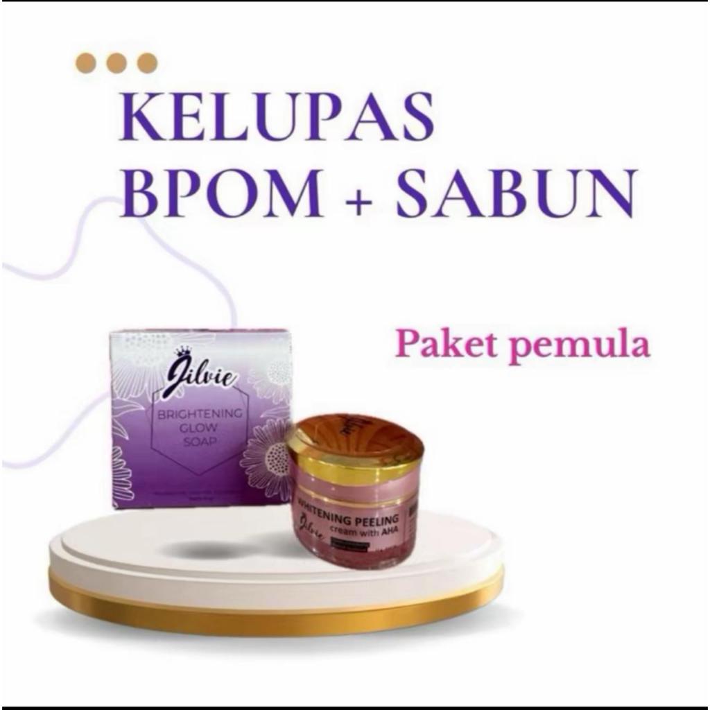 jilvie kelupas bpom + sabun batang ( cream pink)