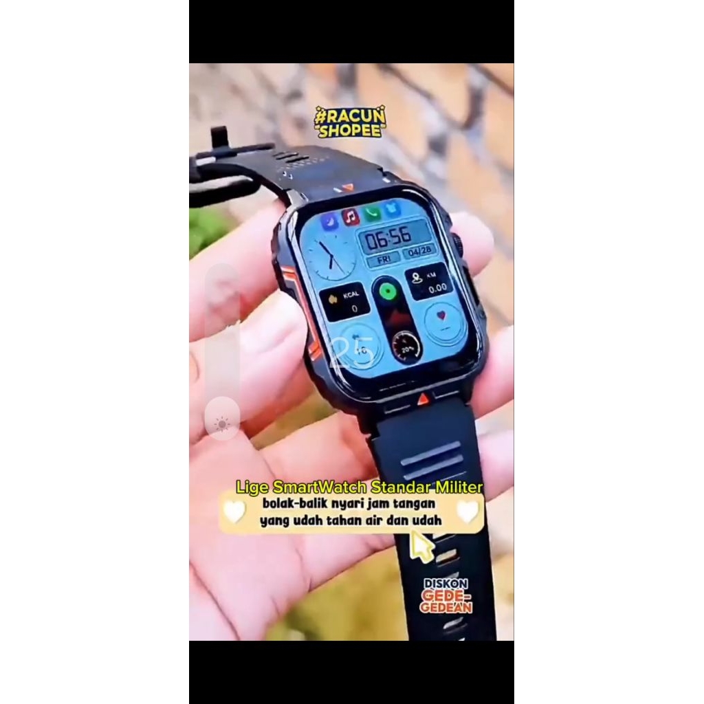 Lige smart watch standar militer