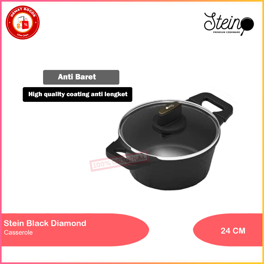 Stein Black Diamond 24 Cm - Casserole With LID