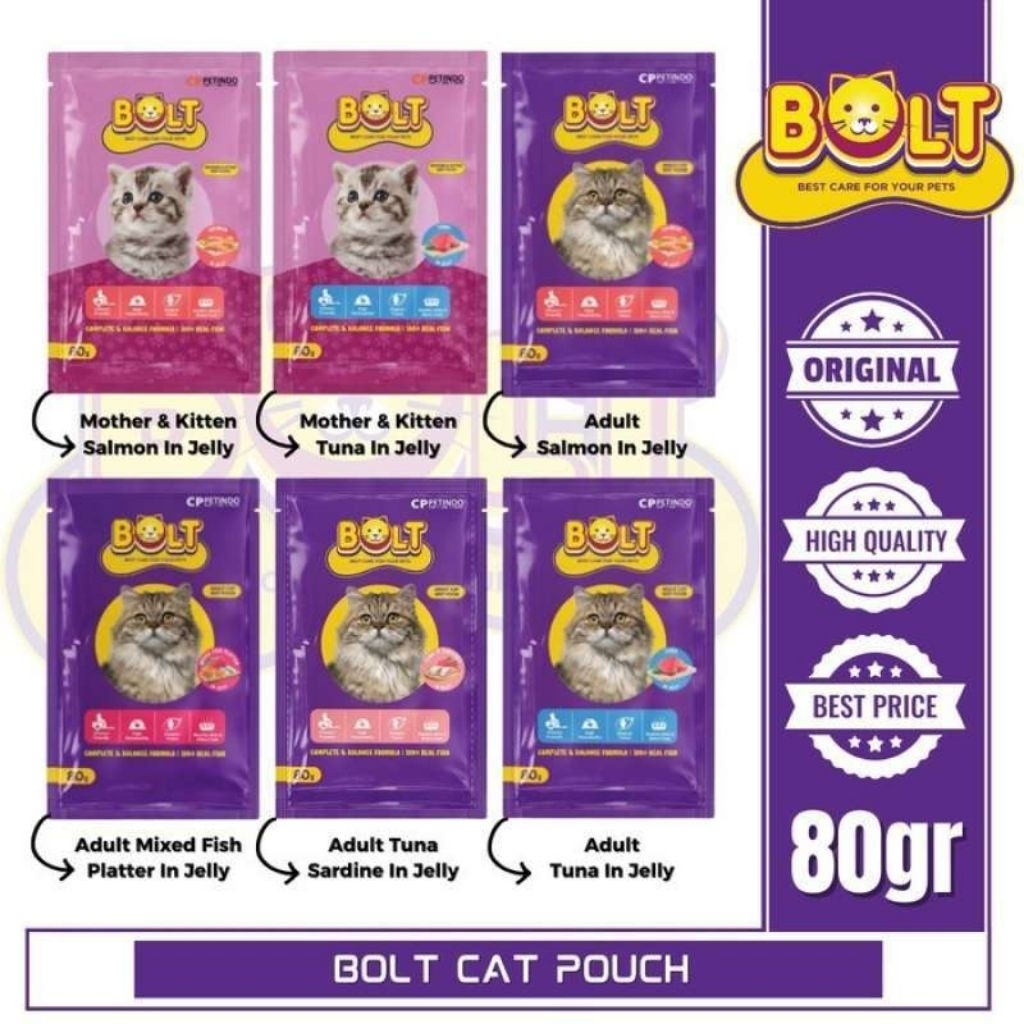 Bolt Sachet Bolt Pouch Makanan Kucing Bolt Wetfood Makanan Basah Bolt Kucing Bolt Catfood Bolt Makan