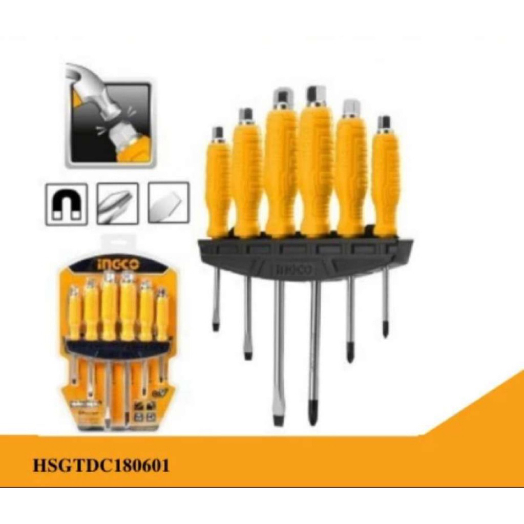Obeng ketok tembus set 6 pcs ingco HSGTDC180601