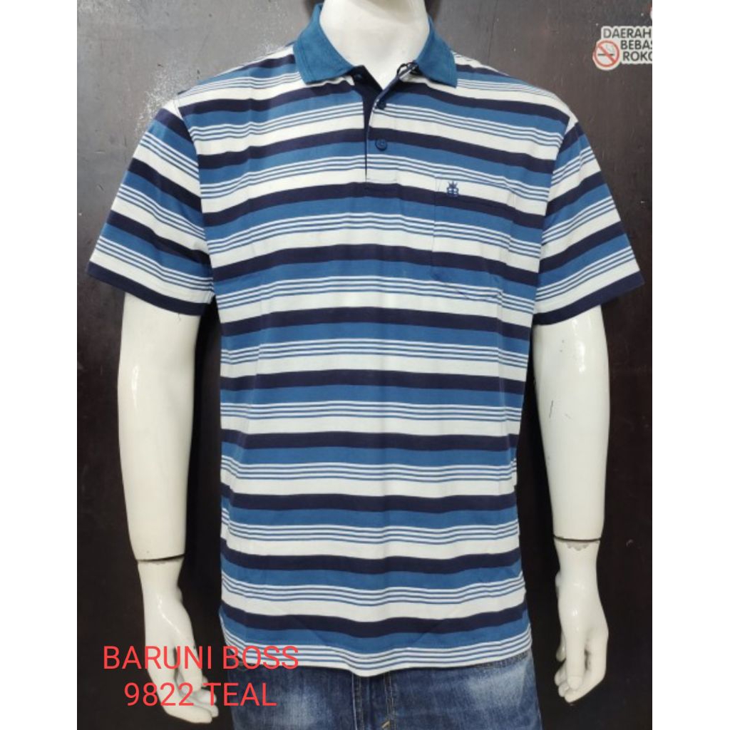 kaos kerah pria dewasa bahan katun brand BARUNI BOSS