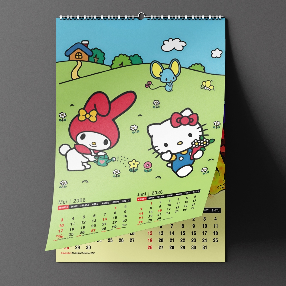 

Kalender Dinding 2026 Hello Kitty (preorder)