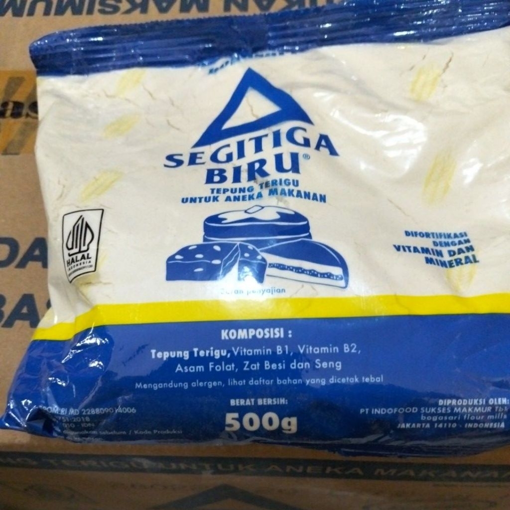 

Terigu Segitiga biru pack 500gr dalam duz