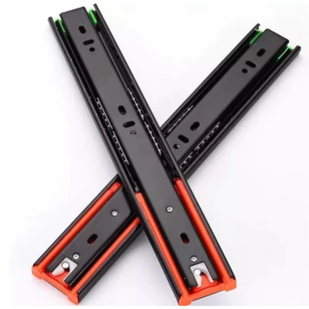 Rel Laci Lemari Rel Track Laci Dengan Sekrup Rel 55 Cm Hitam Laci Slowmotion Anti Slip Rell Laci