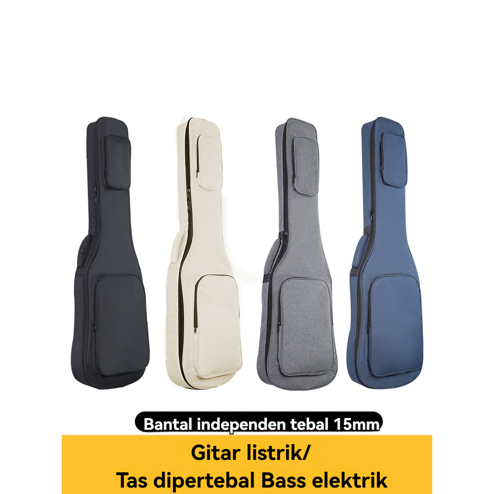 46 inci Tas Gitar Bass Listrik Tas Gitar Bass Listrik 15mm Tebal Anti Air Tas Gitar Listrik dan Bass
