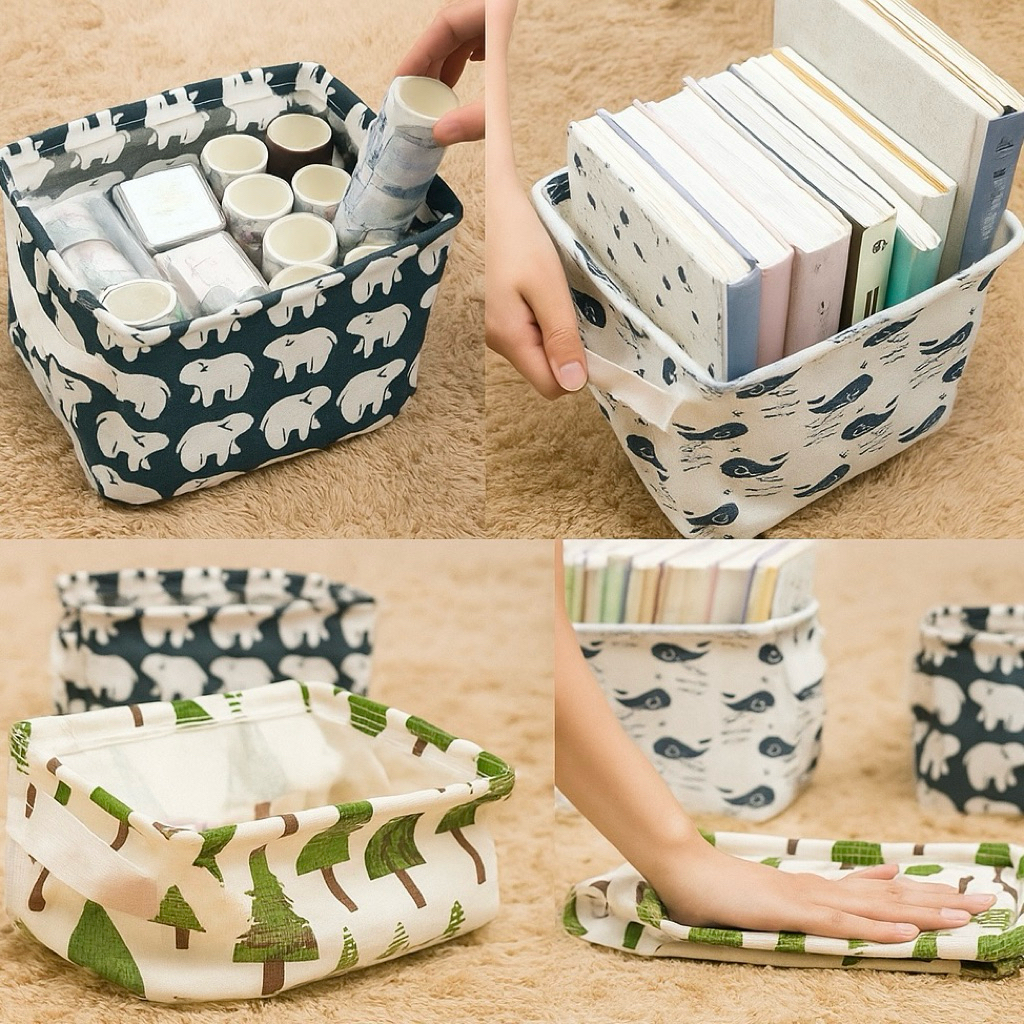 KERANJANG LUCU SERBAGUNA - STORAGE BOX ESTETIK MULTIFUNGSI