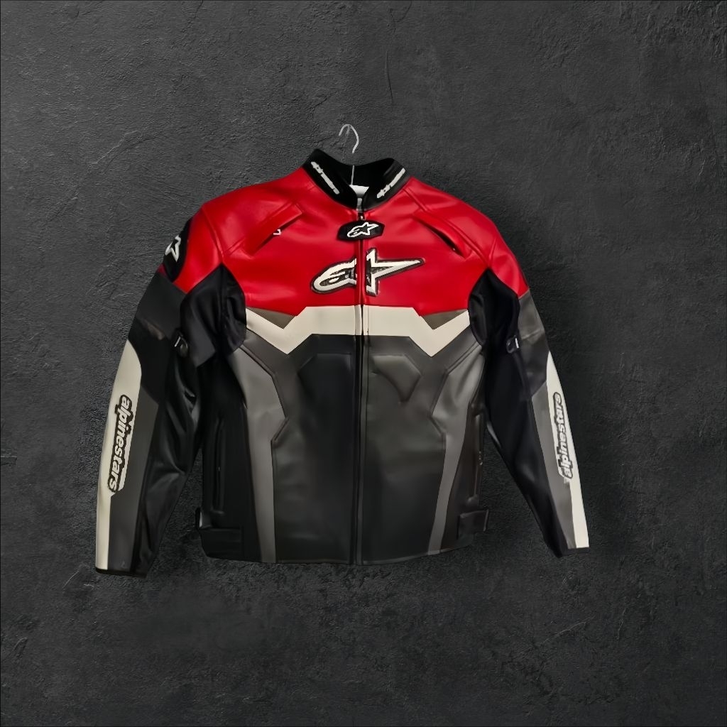 Jacket Motor Touring Pria Sultan ALP Kulit Oscar Tebal Full Protector Punduk bahu sikut