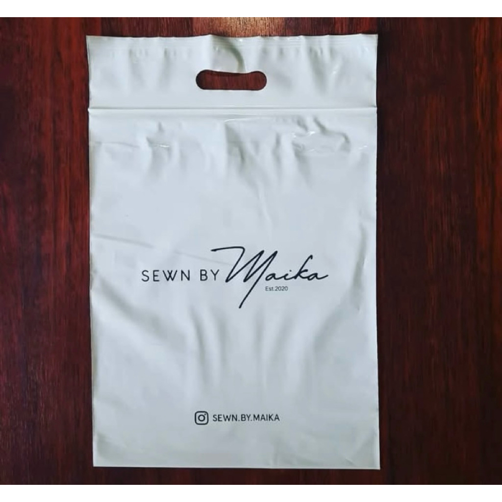 sablon plastik PE klip plong /plastik packing/label fashion/asesoris fashion/packaging baju100 pcs p