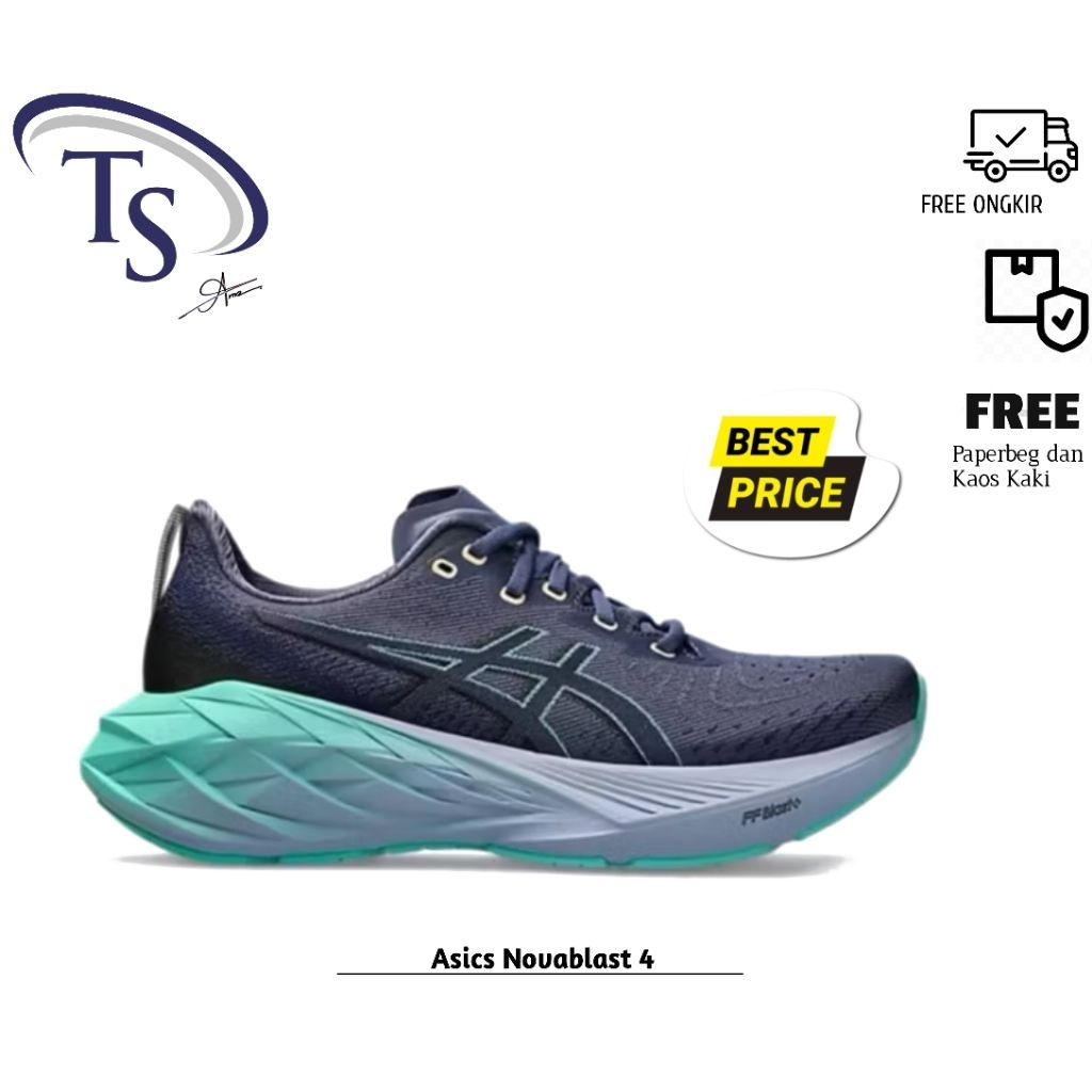 Running Shoes Asics Novablast 4 Thunder Blue Original