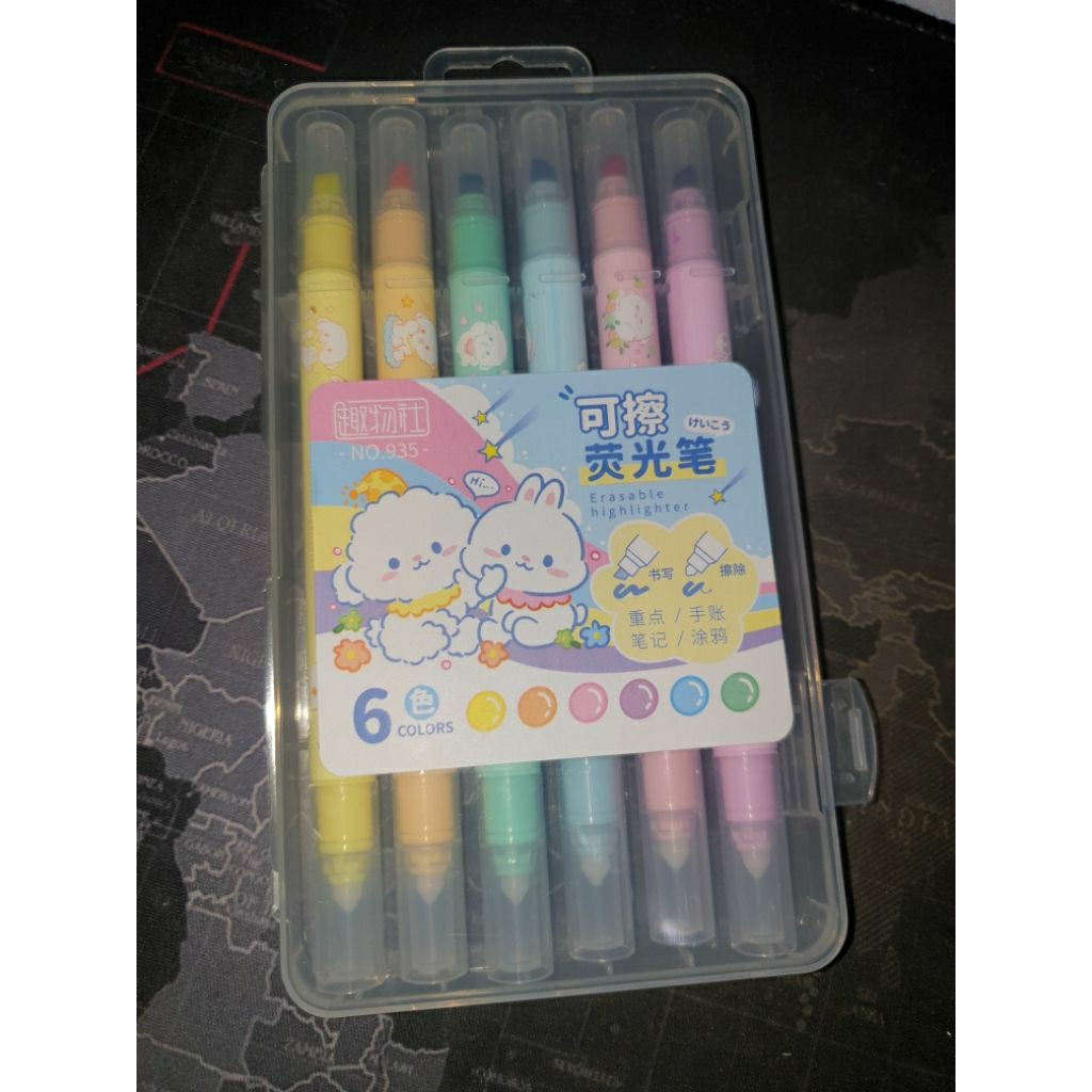 Highlighter dan penghapusnya 1 set stabillo stabilo 1 set isi 6