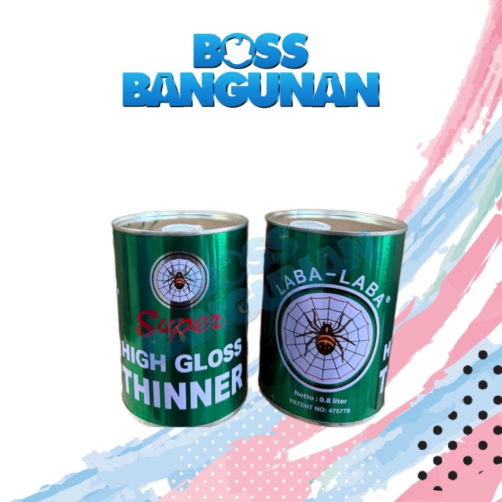 LABA LABA KALENG Thinner Hg (High Gloss) Hijau Pengencer Cat Kayu Dan Besi - Tiner Tinner