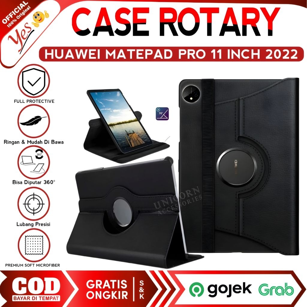 Case Huawei Matepad Pro 11 / Huawei Matepad Pro 11 / 11 inch 2022 / Casing Rotary Flip Cover Buku Le