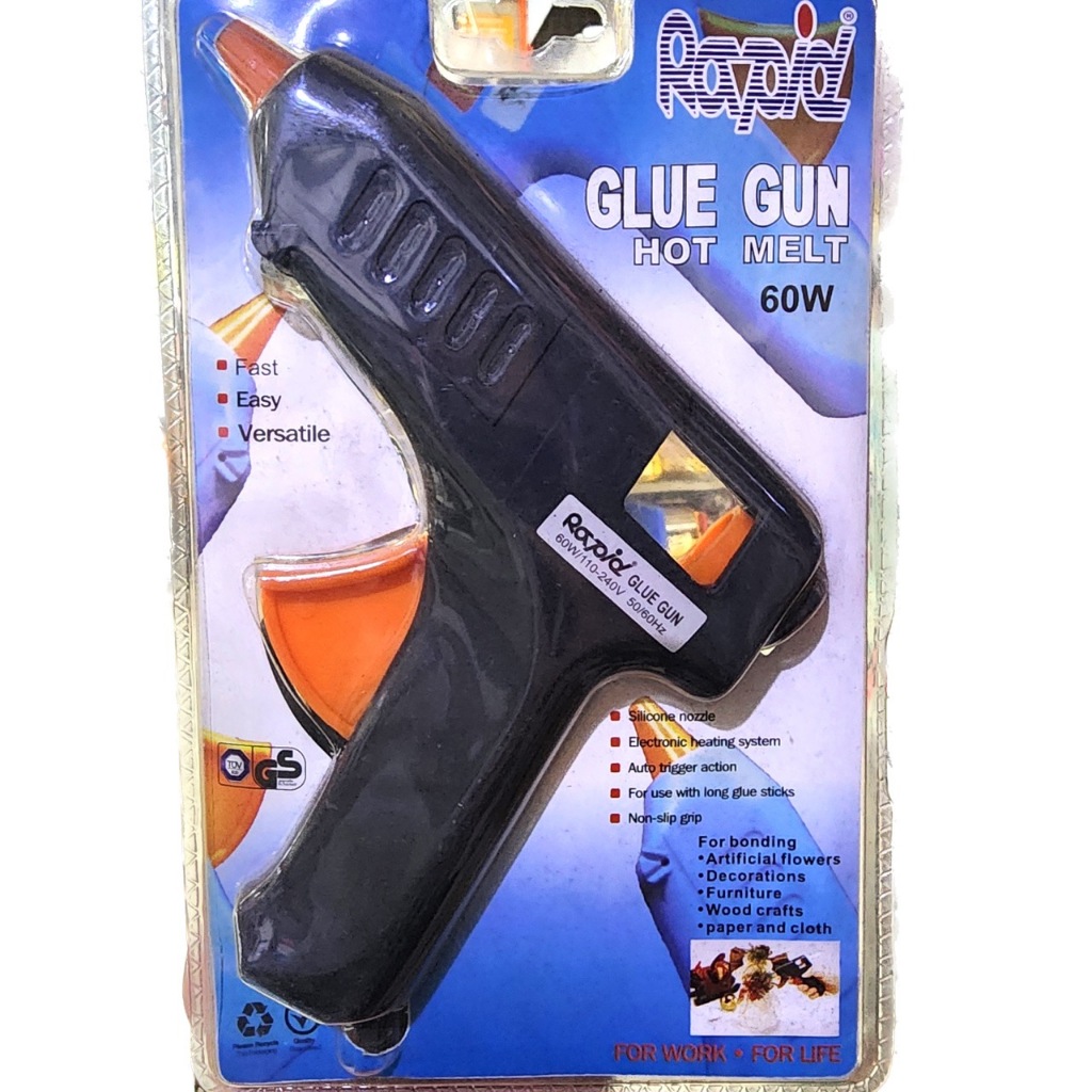Glue Gun Besar atau Kecil Autosat Rapid Lem Tembak Art and Craft Keterampilan Tempel Kardus Kertas K