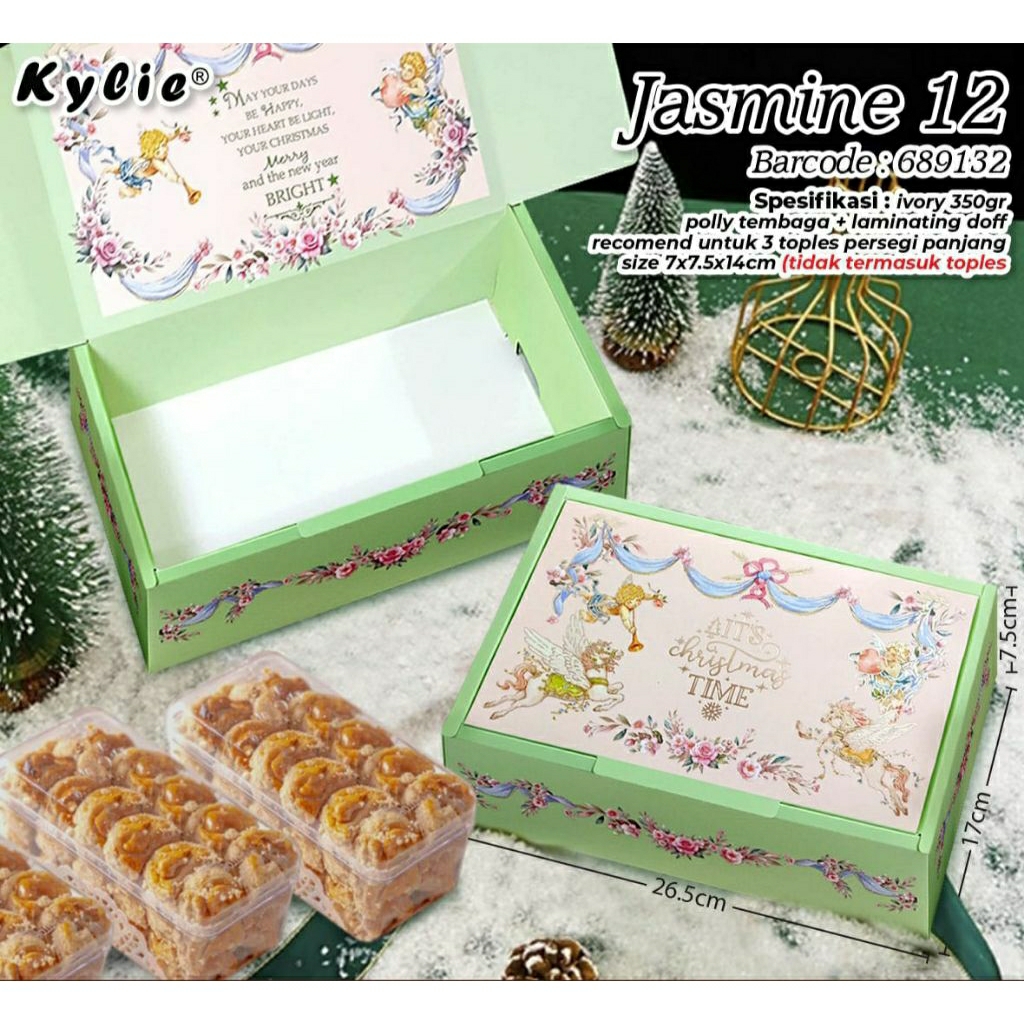 

Christmas Cookies Box Kue Natal Dus Toples Kue Kering Hampers Packaging