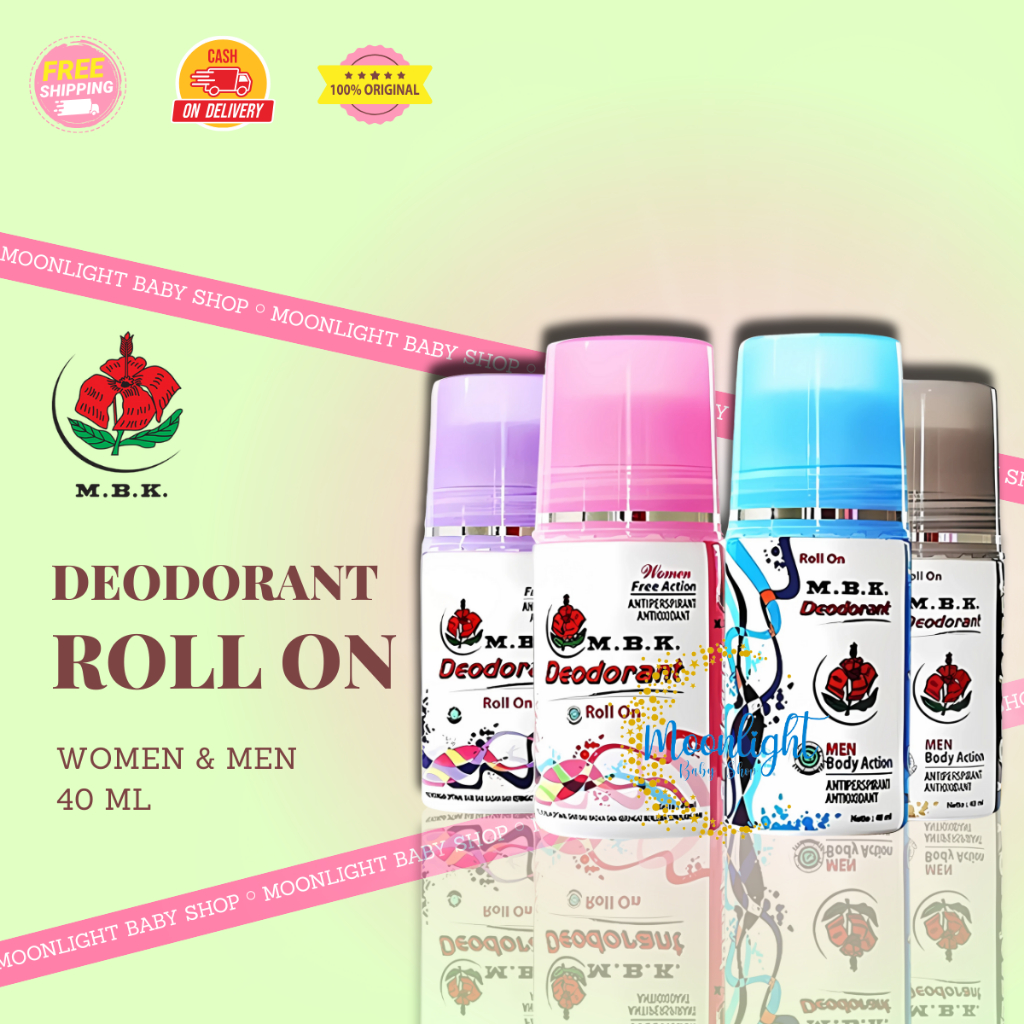 MBK Deodorant Roll On 40ml - Deodorant Pengilang Bau Ketiak - Women & Men