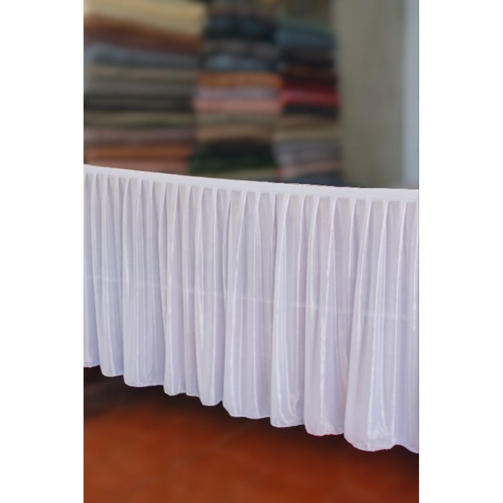 Rempel Meja 6m T 75cm Skirting Dekorasi Hajatan & Catering