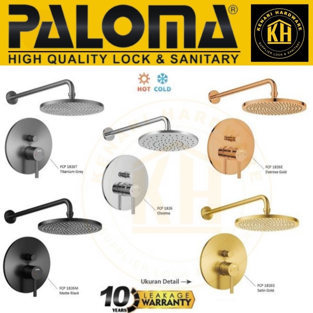 PALOMA FCP 1826 1826C 1826T 1826S 1826E 1826M Keran Mixer Shower Tanam Set Mandi Concealed Kran Air 