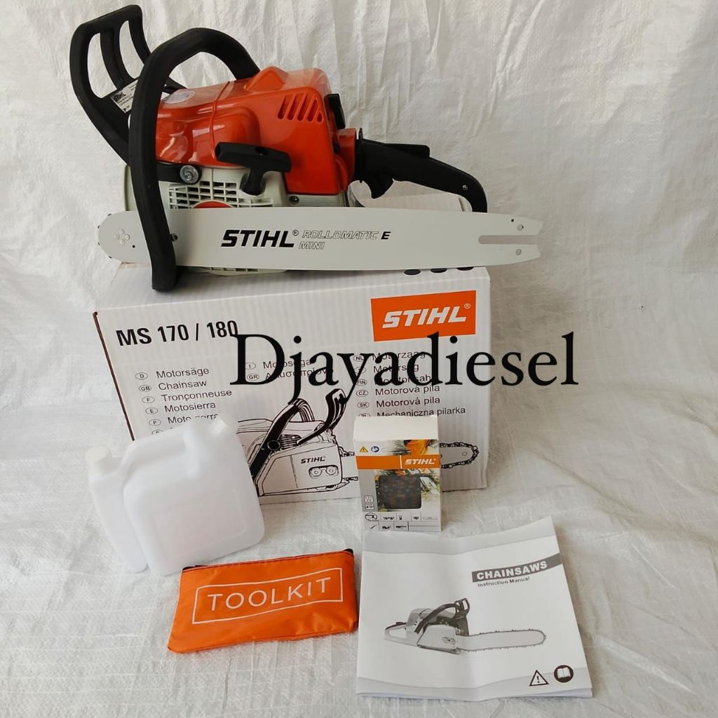STIHL PROMO GERGAJI KAYU / CHAINSAW / SENSO STIHL MS 180 / 170 16 INCHI FULLSET SIAP KIRIM KOMPLIT M