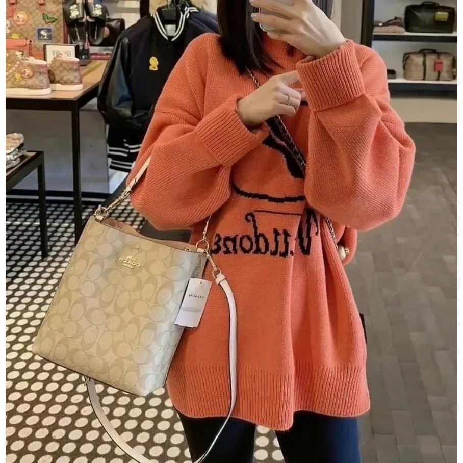 BestPromo Hot Deals Coach Mollie Bucket Bag 22 In Signature Canvas Coach Tas Bahu Wanita Coach Tas