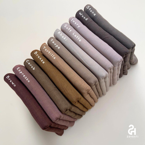Jilbab Paris Premium Daily Hijab Segiempat Paris Polos Kerudung Segi Empat Paris ( FULL WARNA )