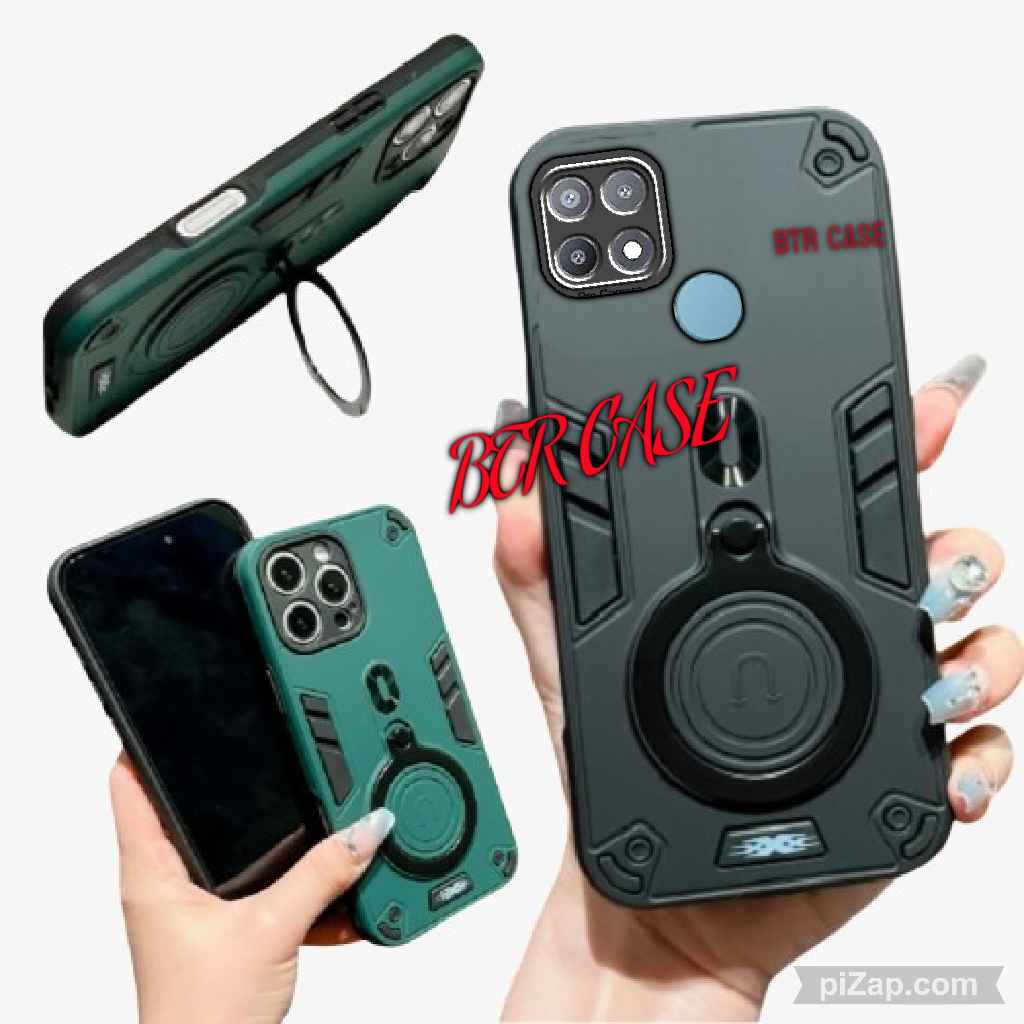 CASING HP UNTUK OPPO A15 OPPO A15S CASE ROBOT HIT EYE RING PROTEKSI CAMERA CASING STANDING COVER