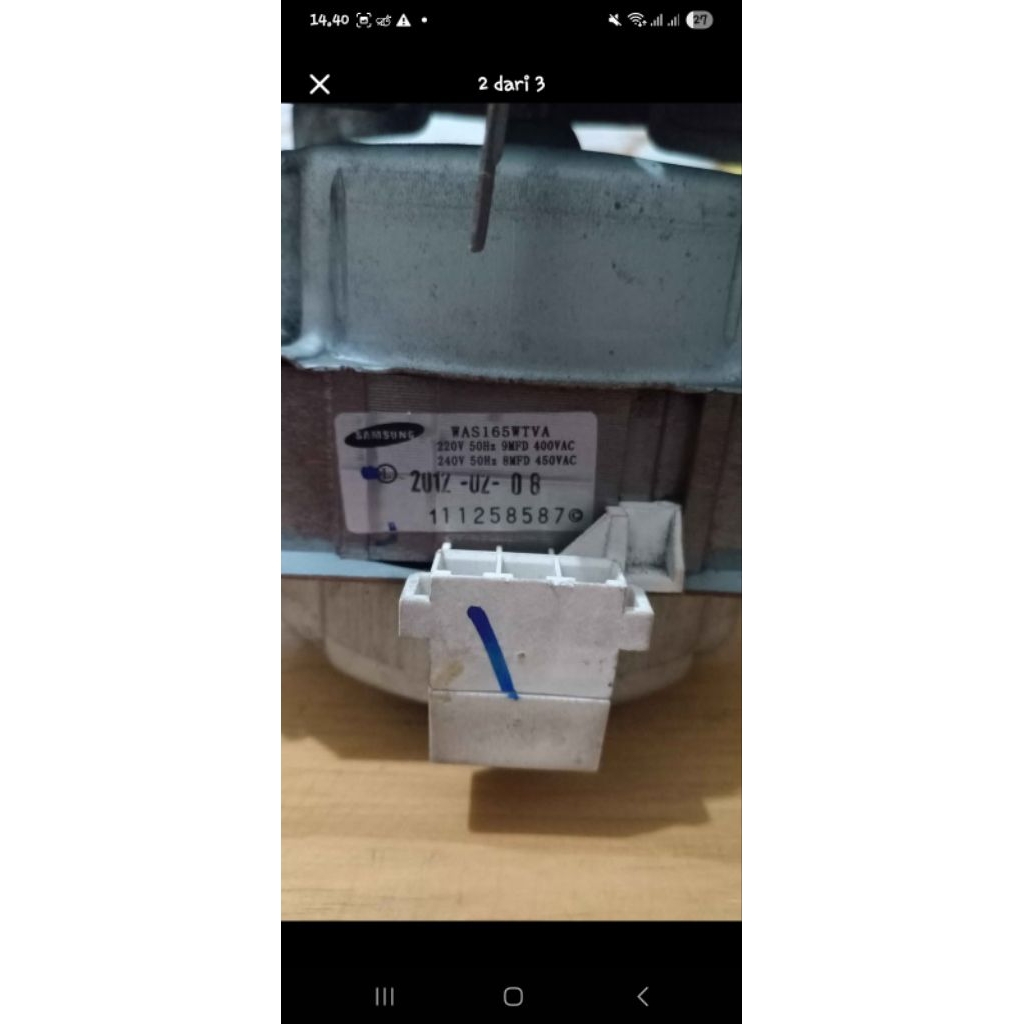 motor/dinamo mesin cuci Samsung WA70V4 ORI copotan.