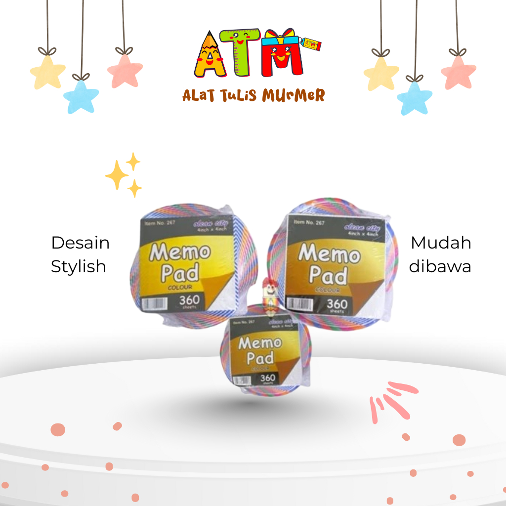 Memo Pad/Catatan/Note Pad/ Memo Putar Motif 4x4Inch  Olean City