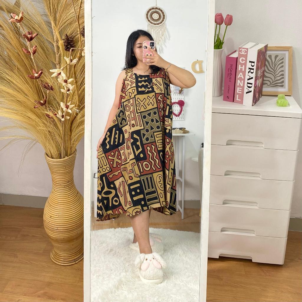 Daster Wanita Ikiarum Jumbo Ld 130 Daster Sexy Super Jumbo Premium Tanpa Lengan Non Busui