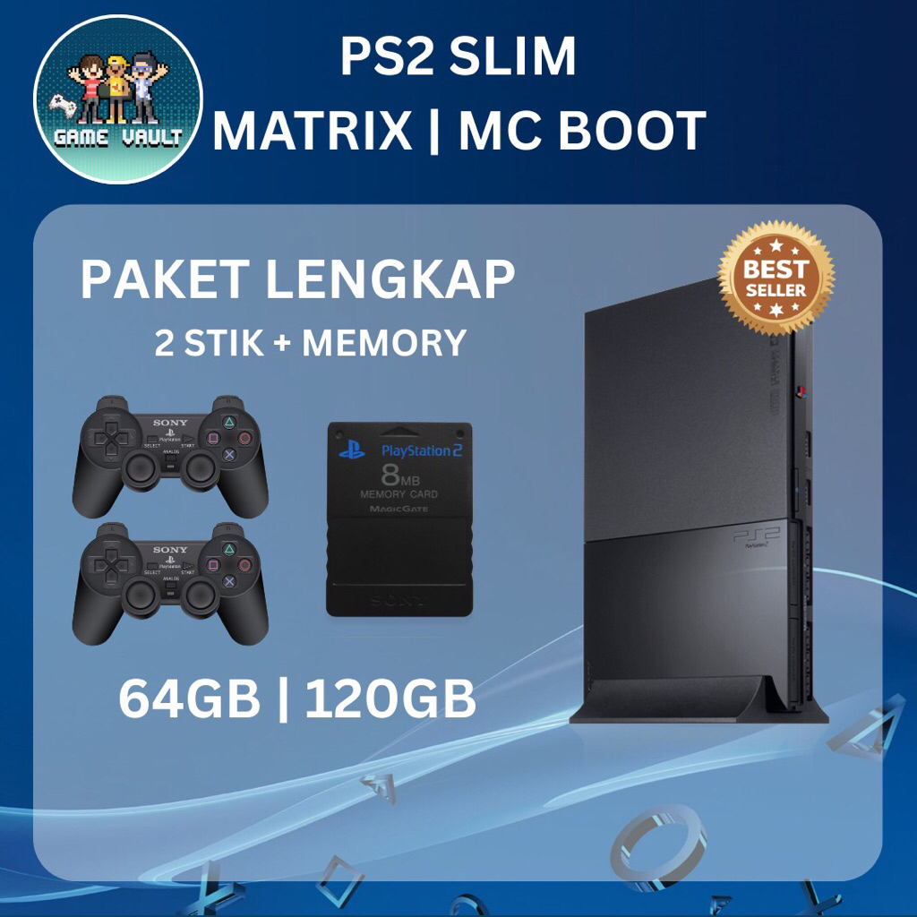 PS2 Slim Matrix / Mc Boot fullset fullgame matrix hardisk flashdisk stik