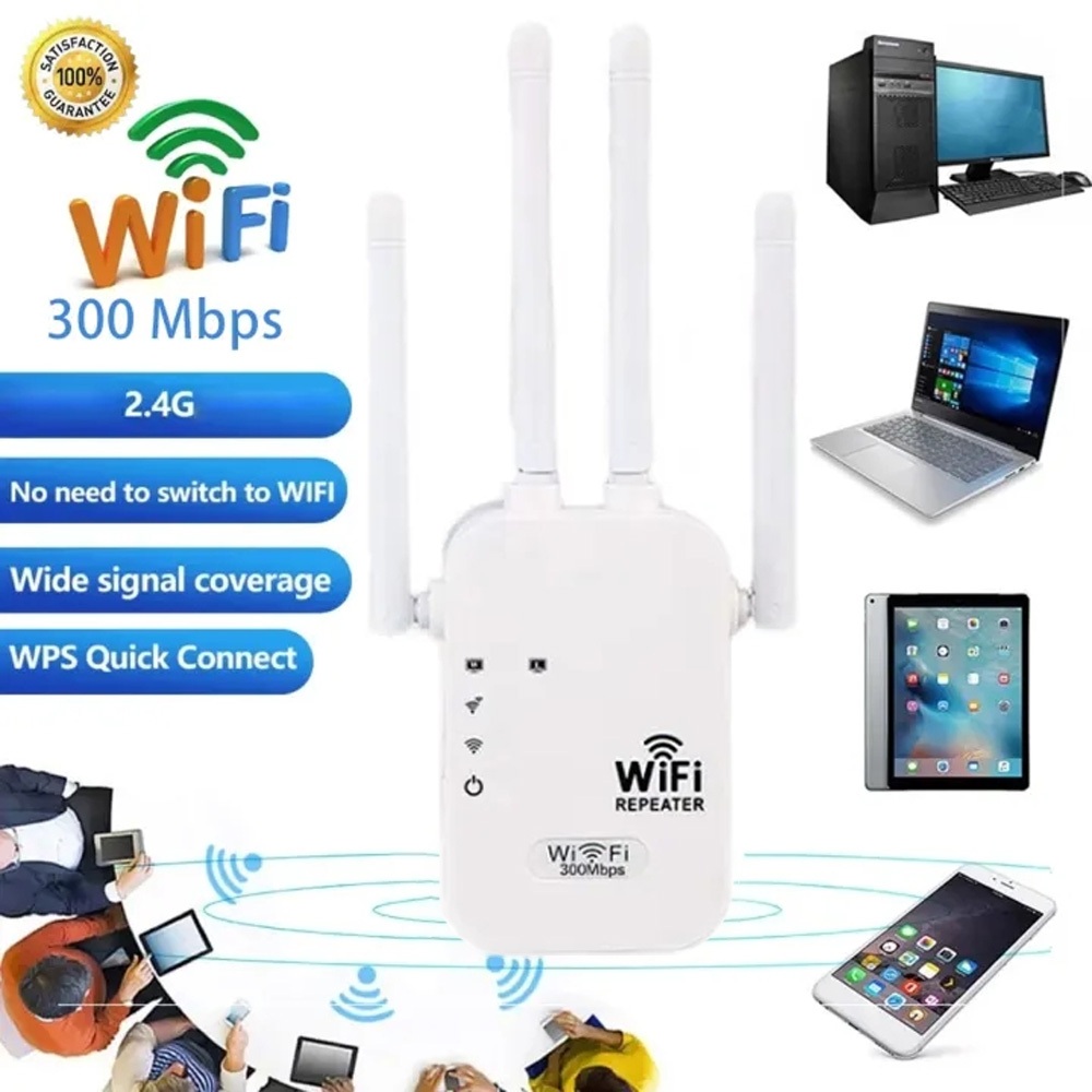 4 Antena Dual Band Wifi Extender Router Penguat Sinyal Penguat Sinyal 300M WIFI Repeater