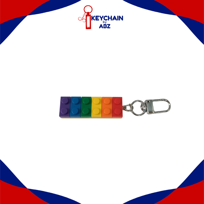 Gantungan Kunci Lego Rainbow Colorful | Gantungan Kunci Block Lego Colorful | Gantungan Kunci Rainbo