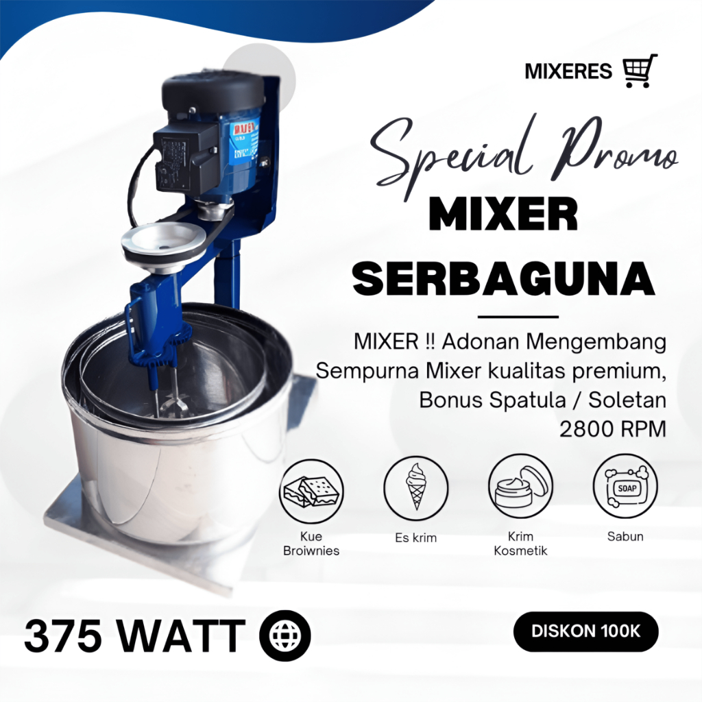 MESIN PENGADUK ES CREAM / MIKSER ROTI 20 LITER / MIXER ADONAN KUE