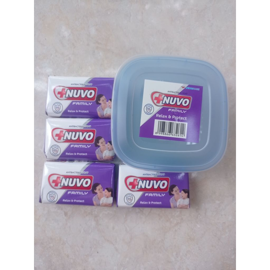 Paket 4 pcs sabun batang Nuvo warna ungu