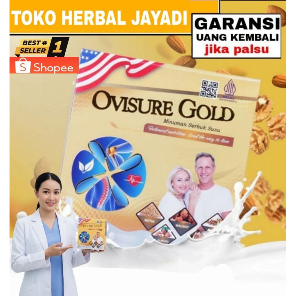 

1BOX OVISURE GOLD MILK SUSU OBAT TULANG DAN SENDI YG SEHAT 100% ORI