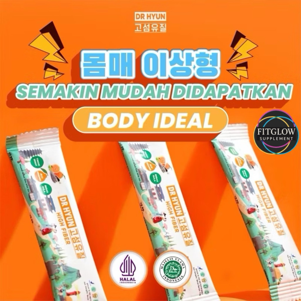 (ECER 5 SACHET) Dr Hyun Fiber Minuman Serat Korea Rasa Jeruk Jeju Orange Slimming Detox Diet Pelangs