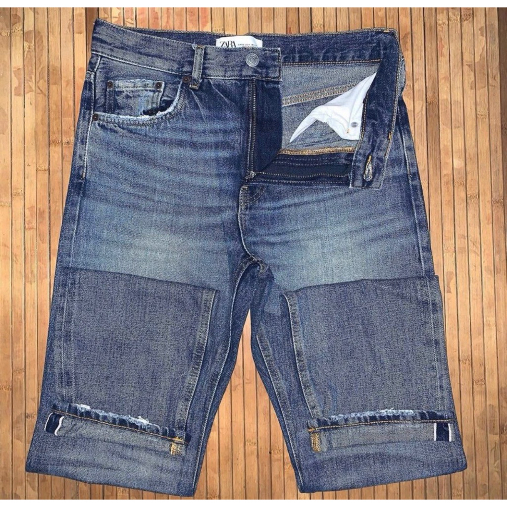 ZARA MAN SELVEDGE RAW DENIM JEANS