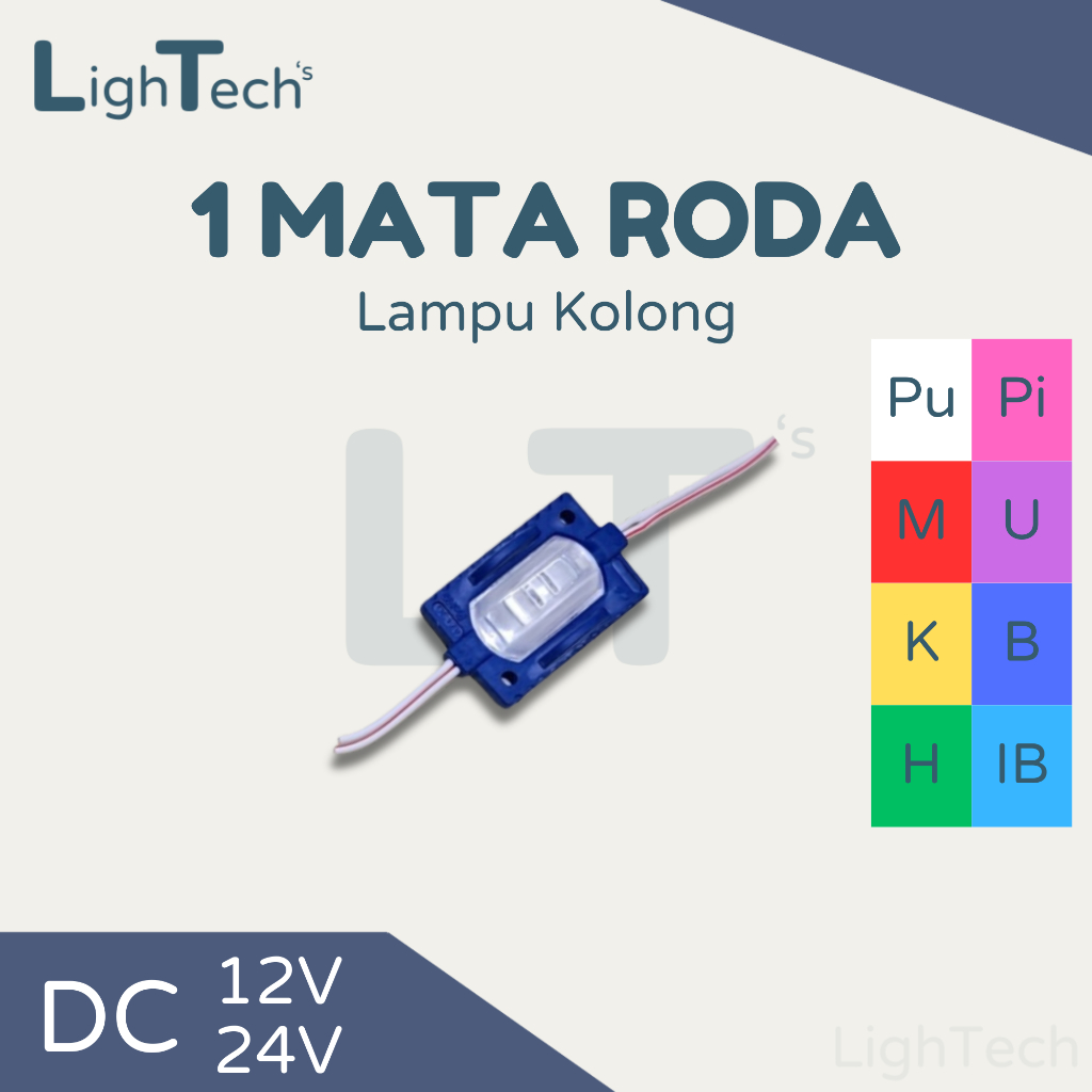 Lampu LED 1 Mata Roda 12V / 24V Lampu Kolong Mobil / Truk / Becak / Motor