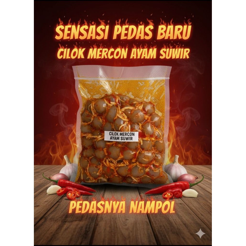 CILOK MERCON AYAM SUWIR VAKUM FOOD