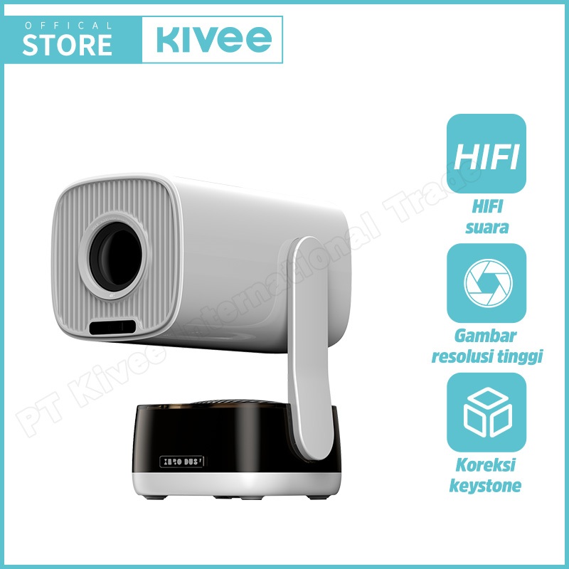 2026 KIVEE Proyektor 4K UHD MAX 200" Smart Fully Automatic Focus 75W KV-PJ02 With RGB Cinema Level