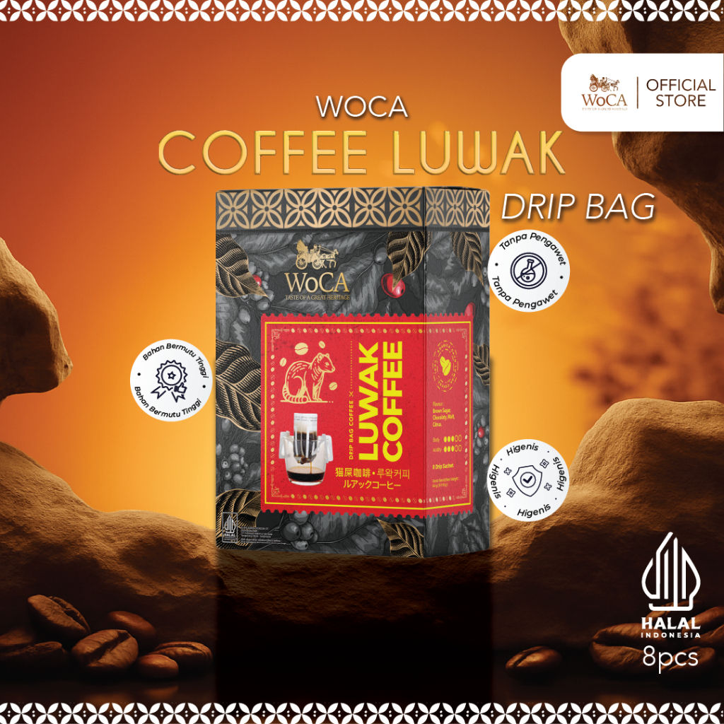 WoCA Gourmet Luwak Coffee 8 Sachet Drip