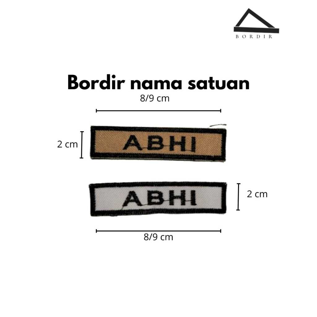 Bet Nama Bordir Nama Dada - Nametag Bordir Nama Seragam Sekolah