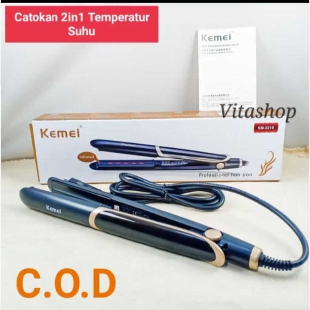 catokan rambut kemei km 2219 infrared
