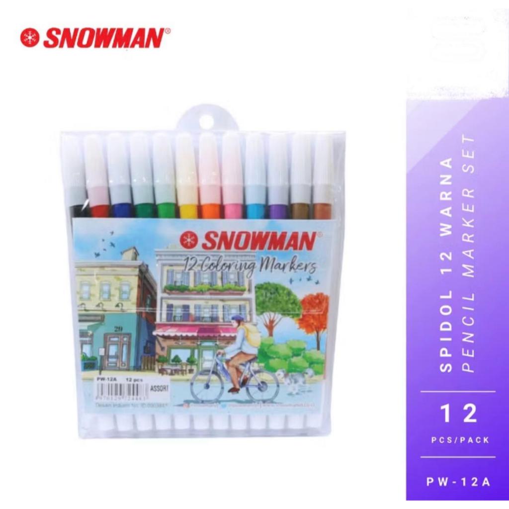 

SNOWMAN - Spidol 12 Warna PW-12A - SET