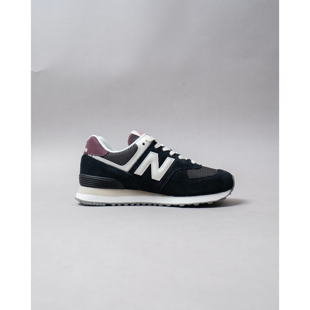 Sepatu Casual / New Balance 574 - BLACK WHITE MAROON